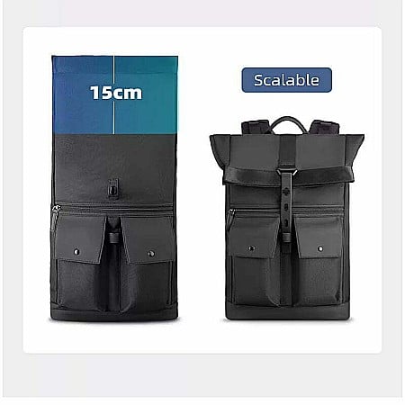 Rucsac barbati Mark Ryden retro pentru laptop cu extensie de 15 cm, impermeabil [2]