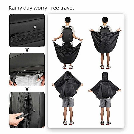 Rucsac barbati Mark Ryden Smart laptop, antifurt, pelerina de ploaie, full impermeabil,  capacitate mare de 39L, fluier [5]