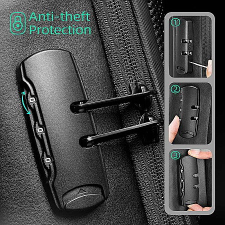 Rucsac barbati Mark Ryden Smart , Laptop de 15.6, full impermeabil, USB si micro USB, buzunar impermeabil si lacat [1]