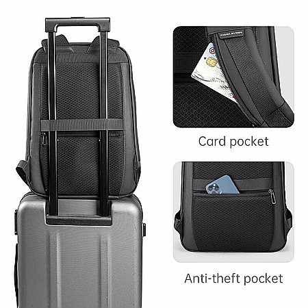 Rucsac barbati Mark Ryden Smart , Laptop de 15.6, full impermeabil, USB si micro USB, slim [2]