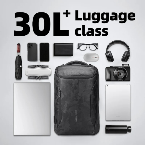 Rucsac barbati Mark Ryden Smart , Laptop de 17.3, rezist la apa, port USB, 32L, 50 x 30 x 20 cm, camuflaj [4]