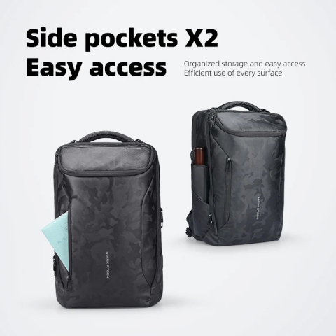 Rucsac barbati Mark Ryden Smart , Laptop de 17.3, rezist la apa, port USB, 32L, 50 x 30 x 20 cm, camuflaj [2]