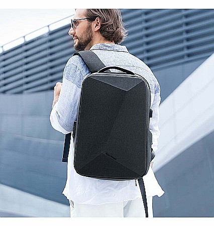Rucsac barbati Mark Ryden Smart , Laptop de 17, pelerina de ploaie, full impermeabil, USB si micro USB, buzunar  card , lacat [3]