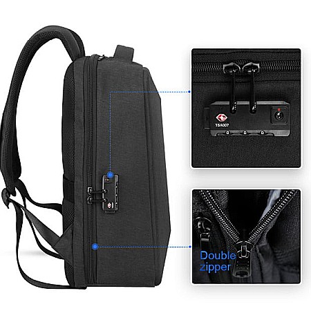 Rucsac barbati Mark Ryden Smart , Laptop de 17, pelerina de ploaie, full impermeabil, USB si micro USB, buzunar  card , lacat [1]