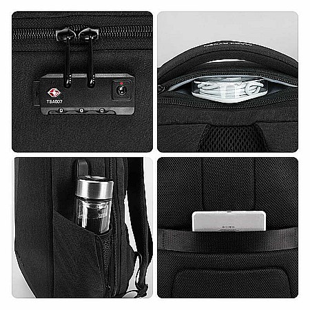 Rucsac barbati Mark Ryden Smart , Laptop de 17, pelerina de ploaie, full impermeabil, USB si micro USB, buzunar  card , lacat [7]