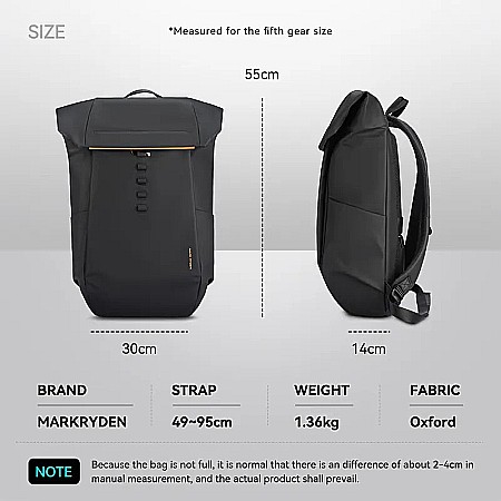 Rucsac Mark Ryden, rezistent la apa, compartiment laptop 17 , capacitate 24-28 L [2]