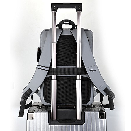 Rucsac MBrands 8009, port USB, buzunar laptop 15.6, impermeabil, hard shell, lacat TSA [2]