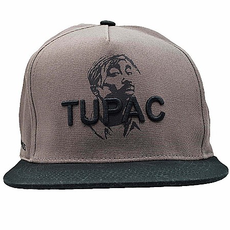 Alte Accesorii - Sapca rapper MBrands, cozoroc drept, model 2PAC, gri, thug life