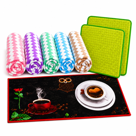 Bucatarie - Set 12 Prosoape Bucătărie și Lavete Vase, Microfibră Ultra Absorbantă