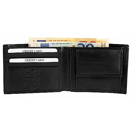 Set barbati, portofel, port card protectie RFID, negru, Leonardo Verrelli , piele [2]