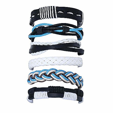 Set bratari cu multiple straturi MBrands pentru barbati, din piele naturala [11]