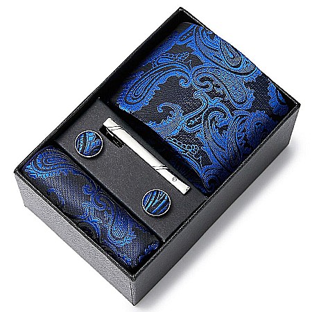 Set elegant MBrands de cravata + batista + ac +butoni din matase naturala 100% [1]