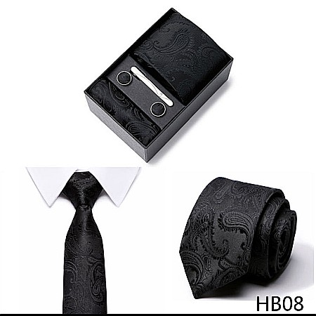 Set elegant MBrands de cravata + batista + ac +butoni din matase naturala 100% [4]