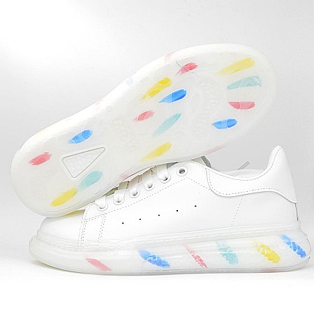 Sneakers Barbati MBrands cu talpa flexibila, din piele ecologica, alb MKB01 [2]