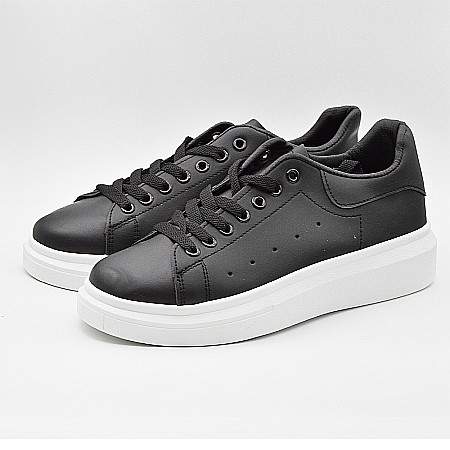 Sneakers Barbati MBrands cu talpa flexibila, din piele ecologica, negru A88-3 [1]