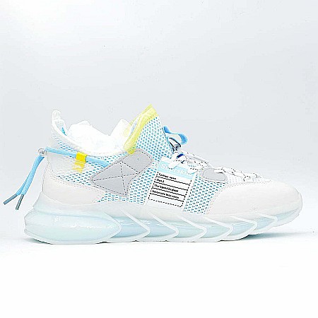 Sneakers Barbati MBrands cu talpa flexibila, fashion, alb cu bleu, lx 01 [1]