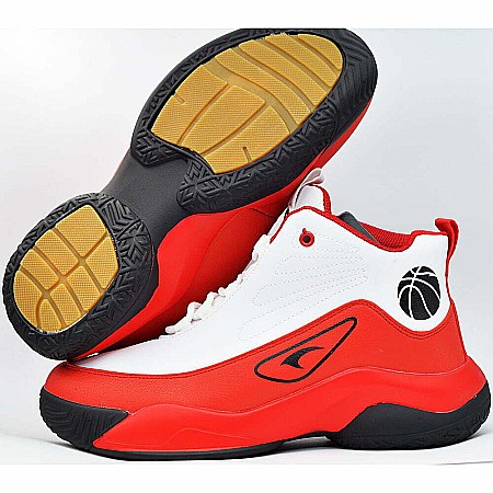 Sneakers Barbati Mbrands cu talpa flexibila hi tops, de baschet, alb [2]