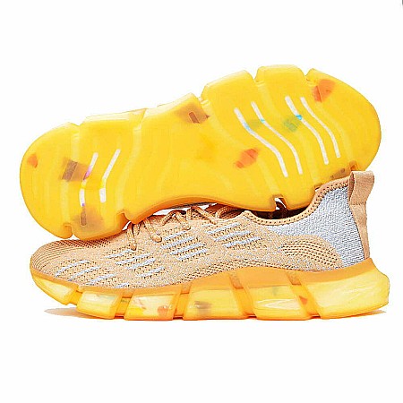 Sneakers Barbati MBrands cu talpa flexibila, maro cu galben 2025 [2]