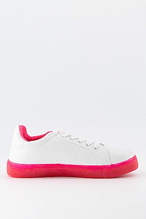 Încăltăminte Dama - Sneakers Dama MBrands alb cu roz