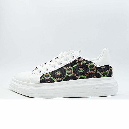 Sneakers Dama MBrands cu talpa flexibila, albi, cu model R-668 [0]