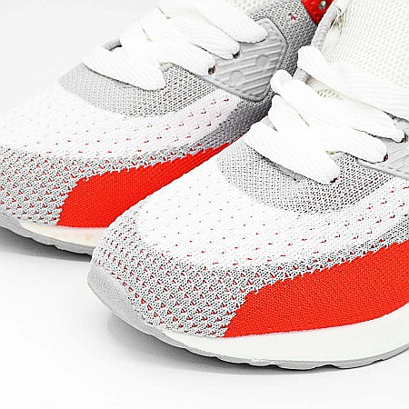 Sneakers Dama MBrands cu talpa flexibila cu aer, rosu cu gri [5]