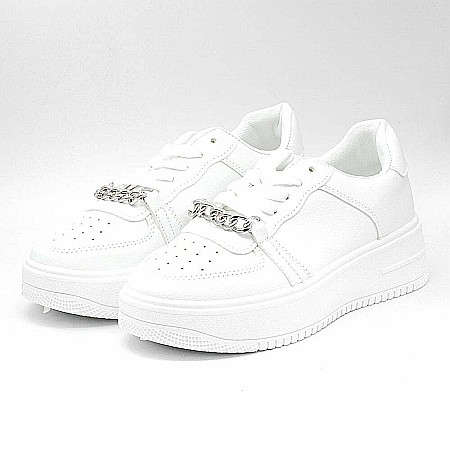 Sneakers Dama MBrands cu talpa flexibila, culoare alb, masura 36 [3]