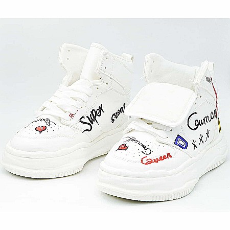 Sneakers Dama MBrands cu talpa flexibila, HI Tops, Queen [4]