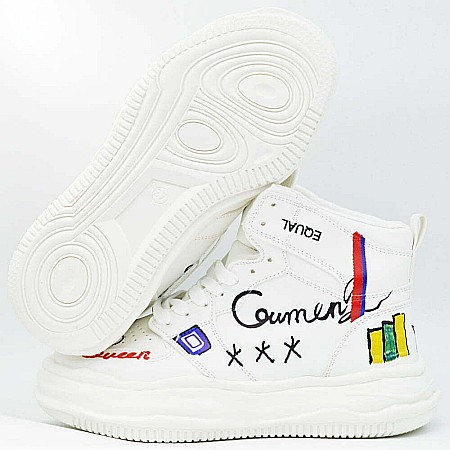 Sneakers Dama MBrands cu talpa flexibila, HI Tops, Queen [2]