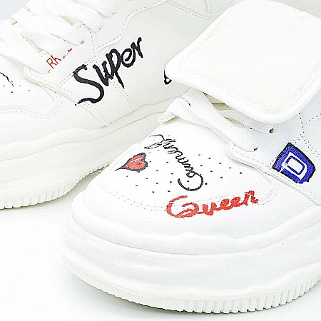 Sneakers Dama MBrands cu talpa flexibila, HI Tops, Queen [5]