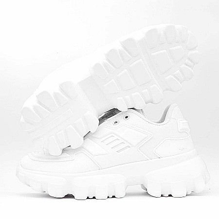 Sneakers Dama Moluccan cu talpa flexibila, alb complet H12 [2]