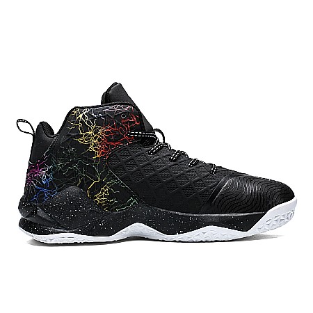 Sneakers pentru baschet MBrands, negru si pereche sosete [2]