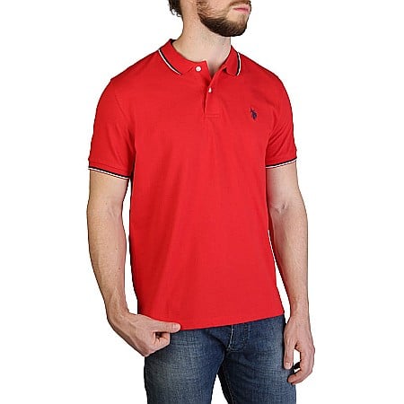 Îmbăcăminte Bărbați - Tricou barbati U.S Polo Assn , masura L , culoare Rosu
