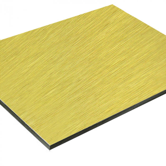 Placa Aluminiu Compozit Bond/Dibond/Alucobond Brushed Gold 3 mm x 1220 x 3050 mm [2]