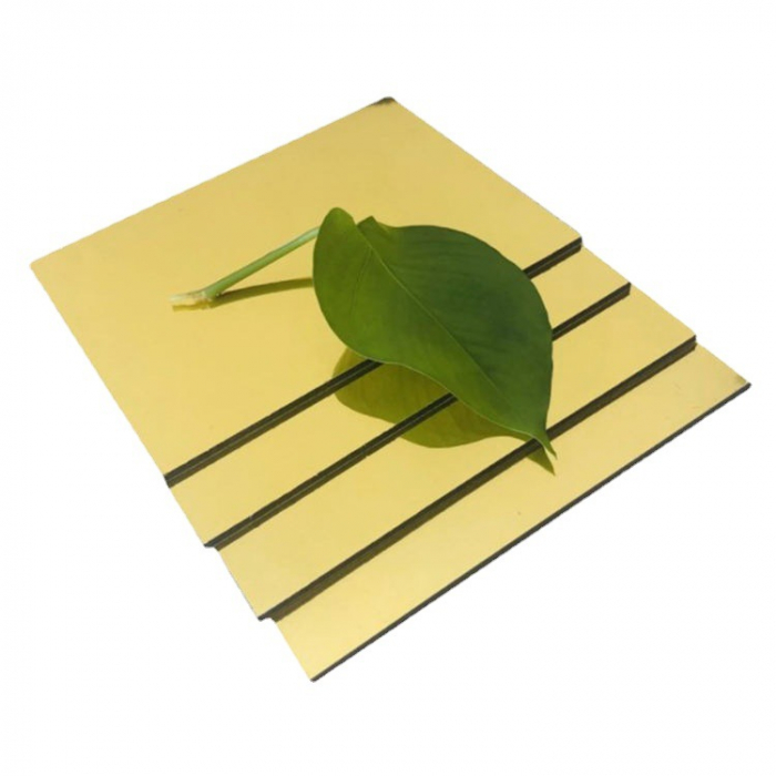 Placa Aluminiu Compozit Bond/Dibond/Alucobond Oglinda Aurie 4 mm x 1250 x 3200 mm [5]