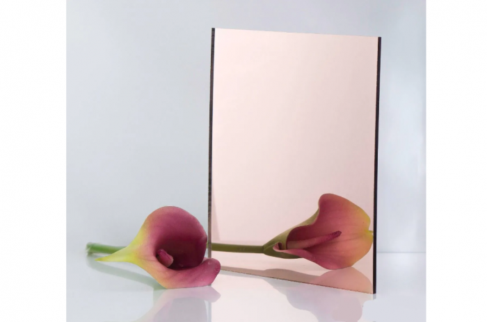 Placa Plexiglas Oglinda Rose Gold 3 mm x 1000 x 1000 mm [4]
