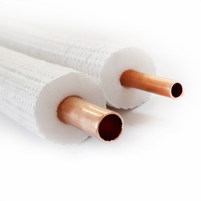 Teava Cupru Halcor Izolata Dubla Pentru Montaj Aer Conditionat 6.35 x 0.6 mm - 9.52 x 0.62 mm, rola 20 metri [2]
