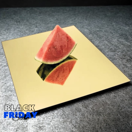 Black Friday - Placa Plexiglas Oglinda Gold 3 mm x 1000 x 1000 mm