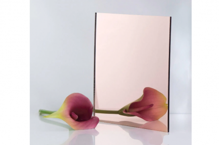 Placa Plexiglas Oglinda Rose Gold 3 mm x 1000 x 1000 mm [3]