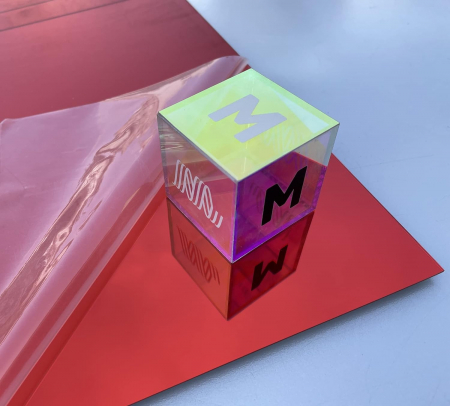 Placa Plexiglas Oglinda Rosie 3 mm x 1000 x 1000 mm [1]