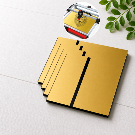 Plexiglas Turnat Gravare - plexiglas auriu negru 3 mm placa PMMA decorativ