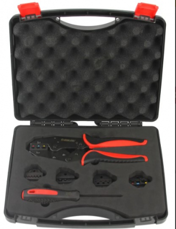 UNELTE PENTRU ATELIER - Cleste pentru sertizat conectori cu 5 matrite