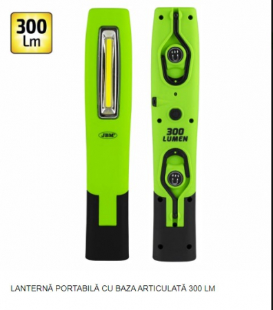 Pentru atelier - Lanterna portabila cu baza articulata 300lm