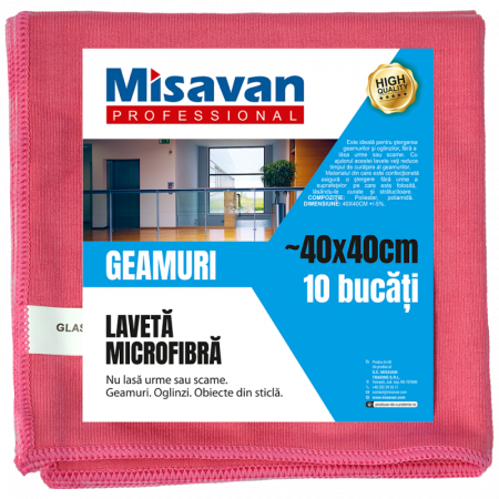 Lavete - Laveta Microfibra Geamurit Rosu