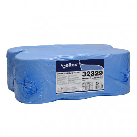 Produse curatenie industriala - Rezerva prosoape cu derulare centrala, Celtex 32329, Maxipull Trend Blue, 2 straturi, albastru, 6 role/bax