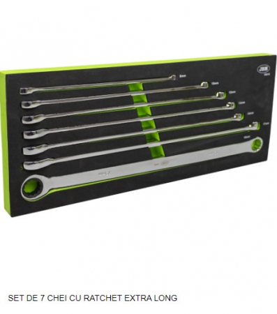 UNELTE PENTRU ATELIER - Set 7 chei cu ratchet extra long