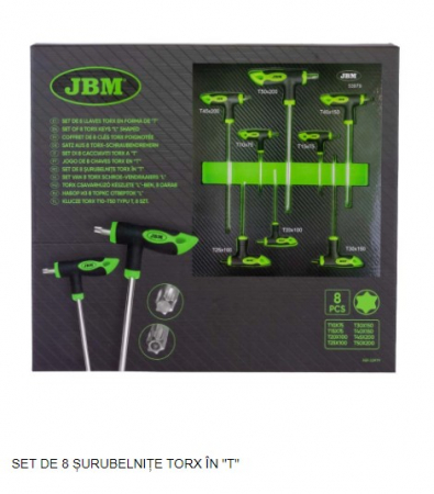 UNELTE PENTRU ATELIER - Set 8 surubelnite torx in T