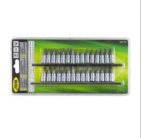 UNELTE PENTRU ATELIER - SET DE CAPETE TUBULARE 1/4" 30 UNITĂȚI