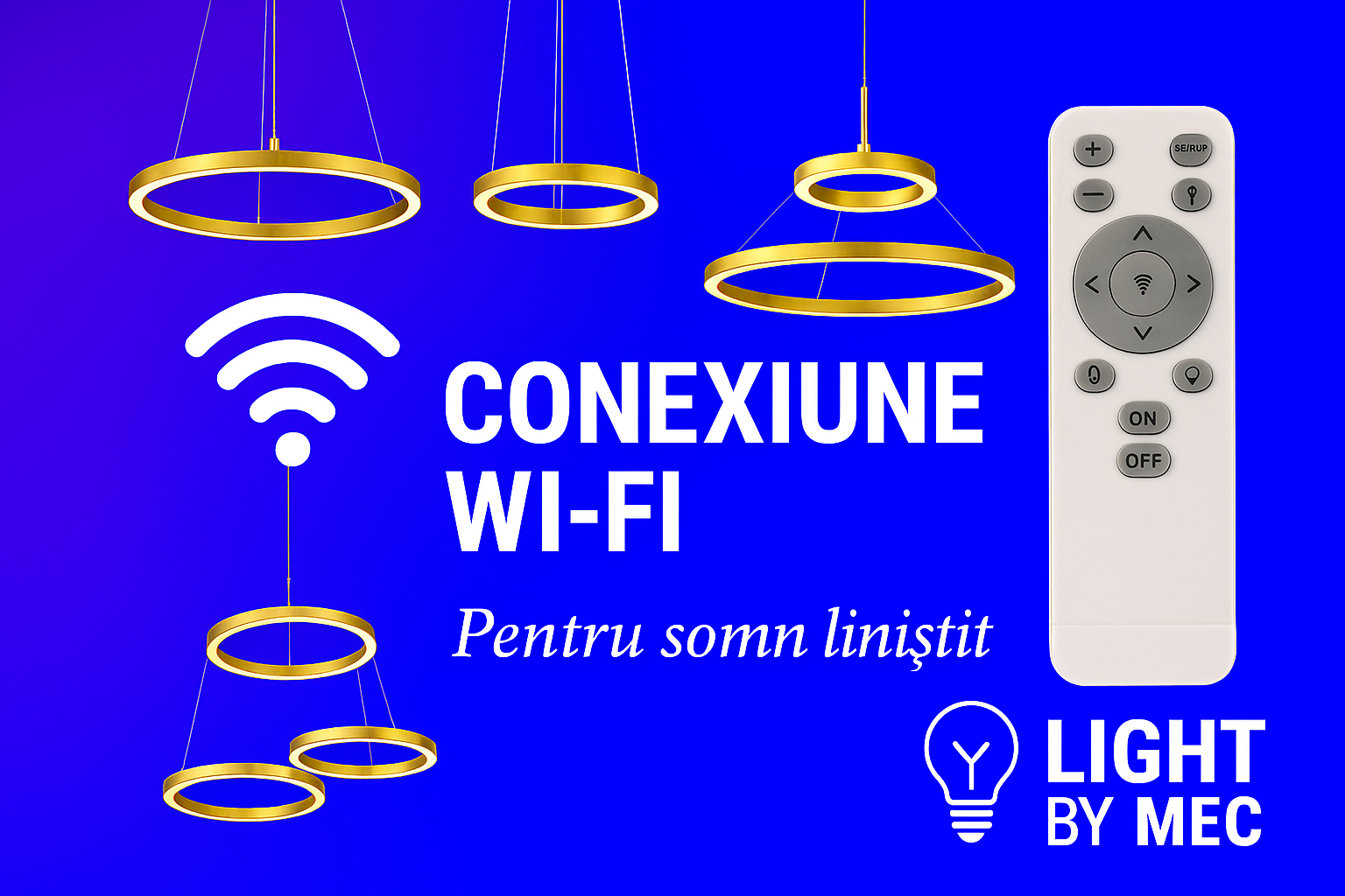 Control telecomanda lustra LED