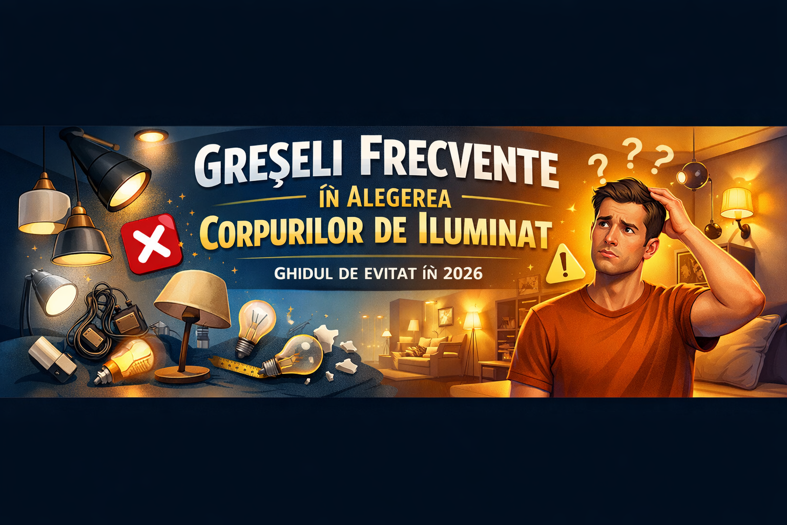 Greseli frecvente la alegerea corpurilor de iluminat — Ghid complet 2026 | MEC Design