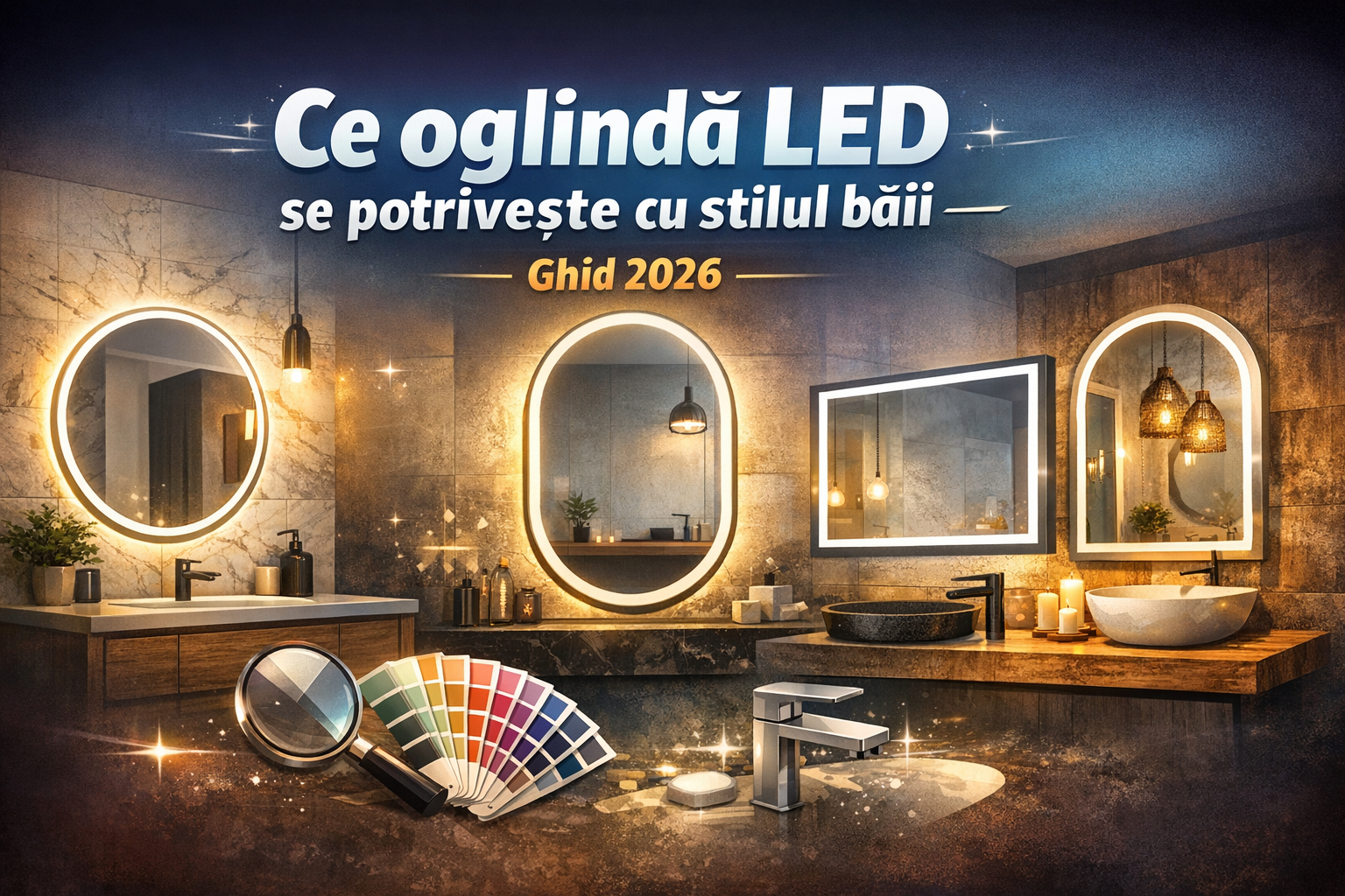 Ce oglinda LED se potriveste cu stilul baie — Ghid 2026